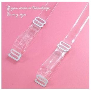 High quality crystal solid color transparent shoulder strap invisible tape underwear shoulder strap 10mm 001
