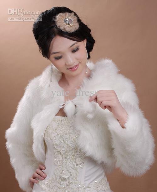 high quality! fashion long sleeves faux fur bridal wrap Stole stole shawl Wedding Bridal Shawl shawl