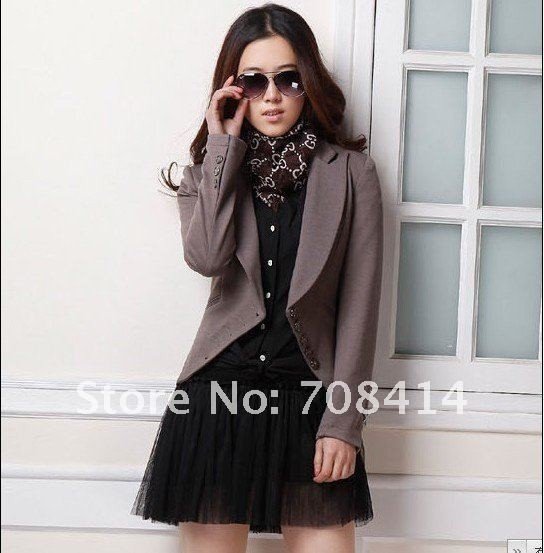 High quality  fashion women Korean style Slim Lapel suit coat jacket Free Shipping/retail/promotion