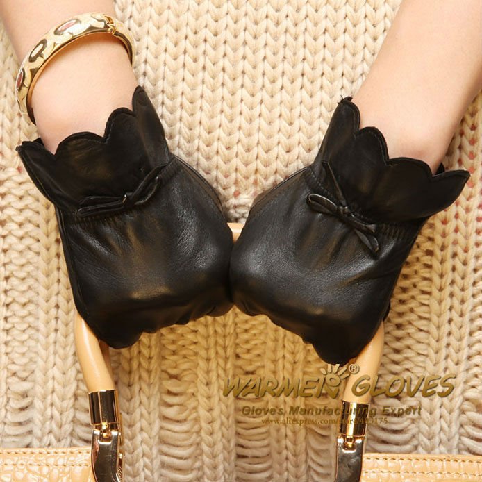 High Quality Genuine Leather short Glove Lady Discount Glove wholesale Factory Sale, Free shipping