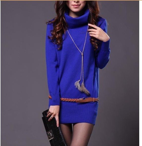 High quality hot sale women fashion Long Sleeve Mercerized cotton Elastic spring warm long Sweater/Free Shipping/promotion
