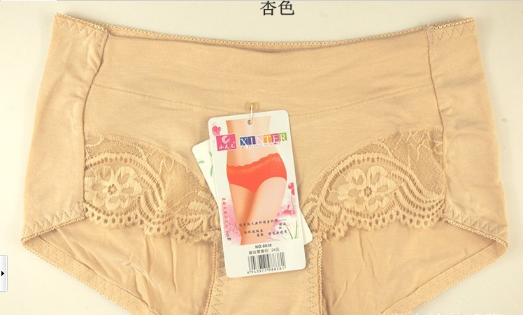 High Quality Jacquard Bamboo Fiber  Panties For Ladies(12 colors)  Free Shipping