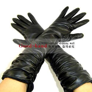 High quality long design women's genuine leather gloves ws2261 Free Shipping