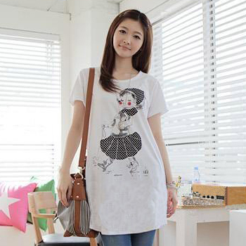 High quality Maternity clothing maternity t girl maternity top summer loose short-sleeve t long design top