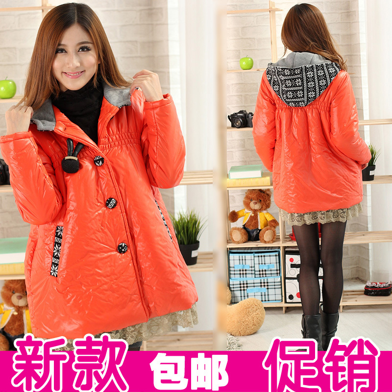 High quality maternity  winter plus size maternity wadded jacket thickening maternity cotton-padded jacket thermal lace