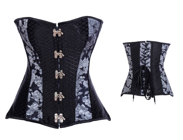 High quality New arrival Competitive Price  Satin  Women Corset Sexy Lingerie black c128