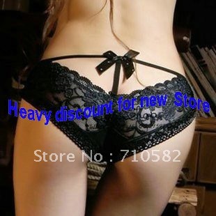 High quality newest style Lace sexy hipster women panties/underwear/briefs with bow tie Free shipping 50 pcs/lot