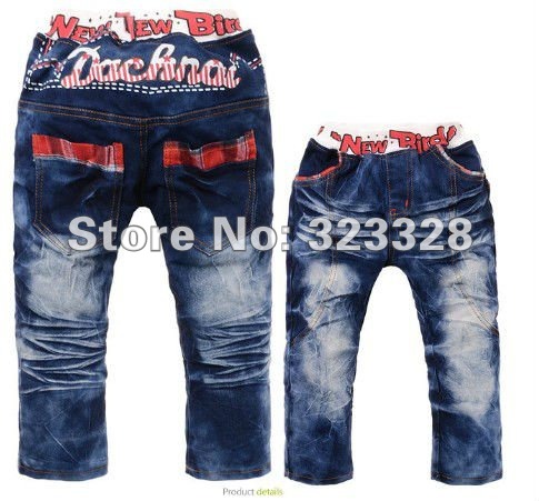 high quality Packet mail, children's clothing brand, thickening lamb flocking children jeans wholesale (for 3-7 year 5 PCS/Lot)