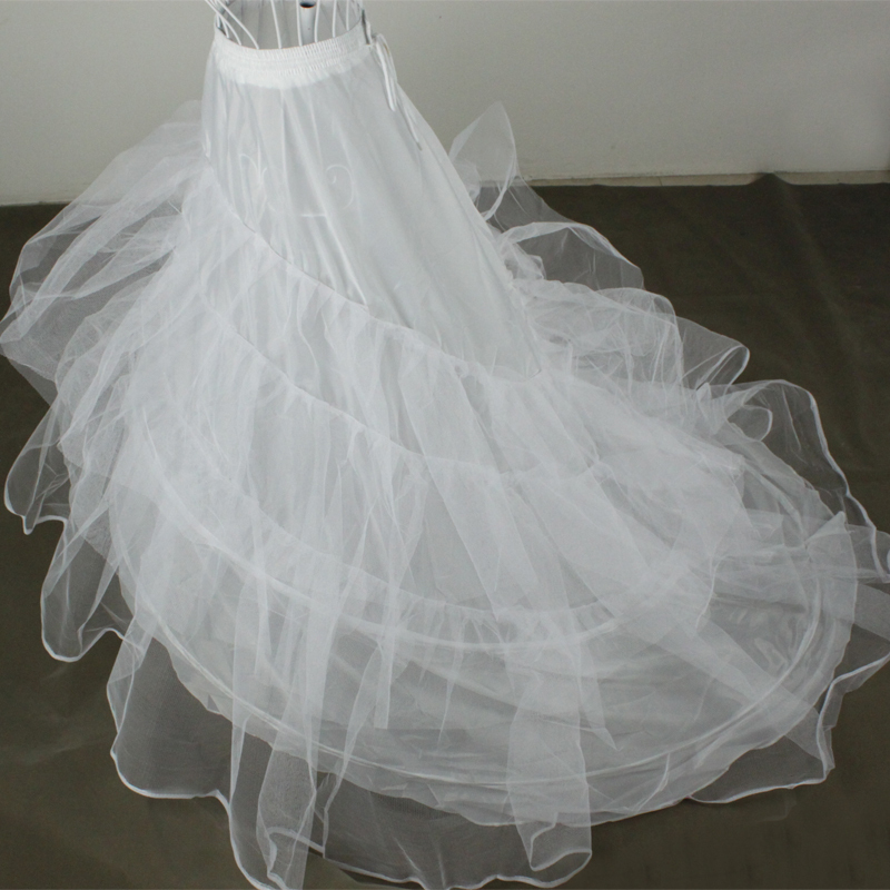 High quality product bride wedding formal dress accessories long trailing pannier high quality double-wire , double-layer gauze