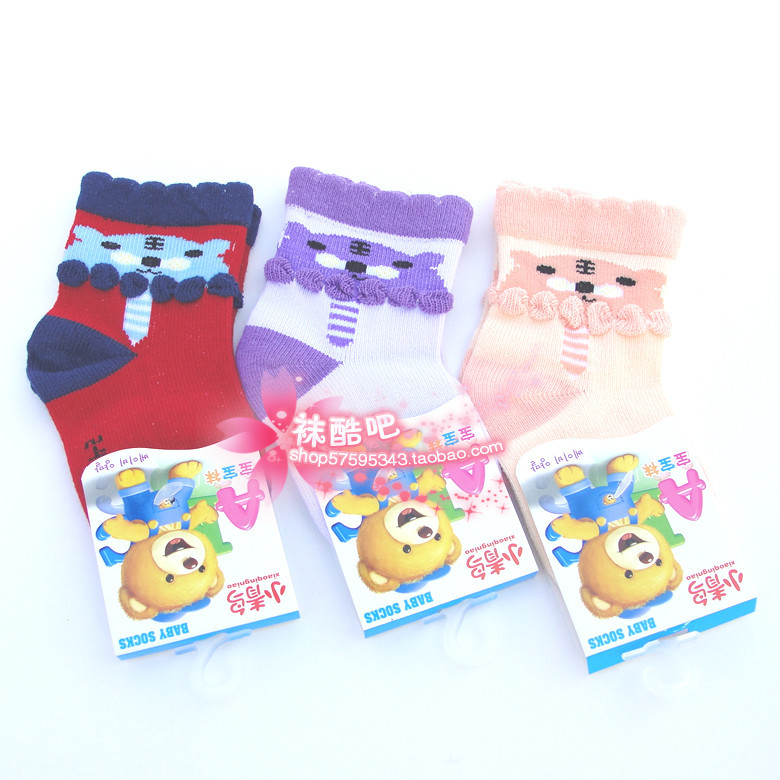 High quality product children socks small tiger 100% bluephoenix cotton baby socks combed cotton autumn and winter