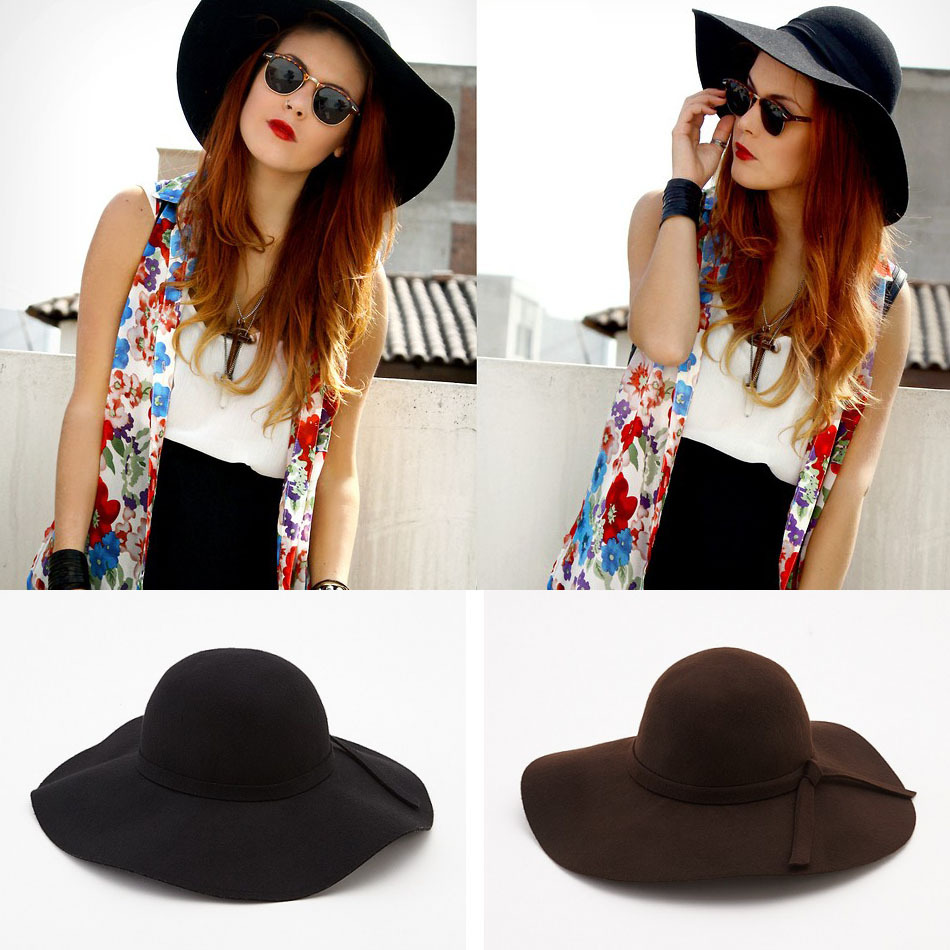 High quality pure wool dome large woolen hat fedoras vivi