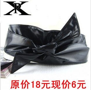 High quality Ring soft leather bow women's belt body shaping bands wide belt cummerbund hot shopping