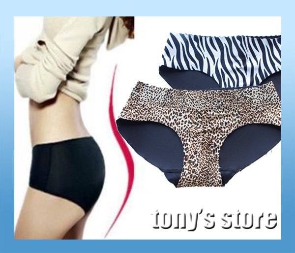 High quality seamless Bottoms Up underwear bottom pad panty,sexy underwear,sexy lingerie,buttock up panty  LEOPARD/zebra color
