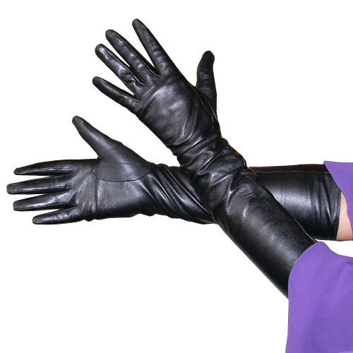 high quality suede long gloves - women's long leather gloves - fashion ruslana korshunova edition CPAM Free Shipping