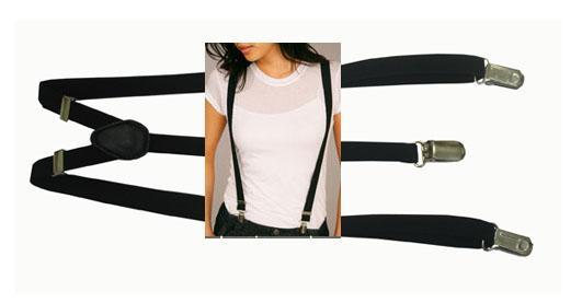 High quality suspenders fashion suspenders men's suspenders women's suspenders 1.5cm black