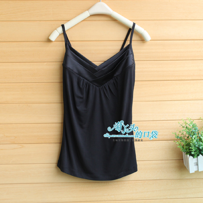 High quality three-dimensional cut satin soft and comfortable modal loose plus size spaghetti strap vest female basic