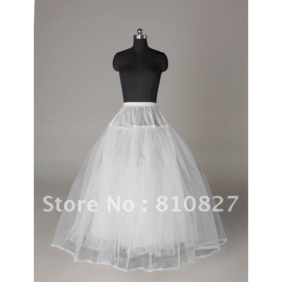 High Quality Wholesale Retail Instock Wedding Crinoline Adjustable Bridal Slip Underskirt A-line Tulle Underwear Petticoat RR09