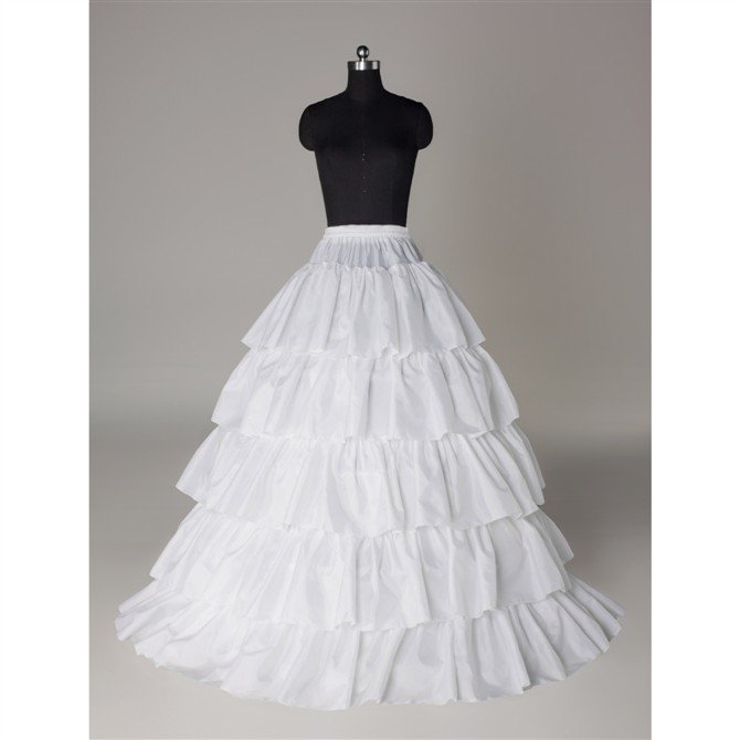 High Quality  Wholesale Retail Instock Wedding Crinoline Tulle Bridal Underskirt Adjustable Underwear A-line 6 Layers Petticoat