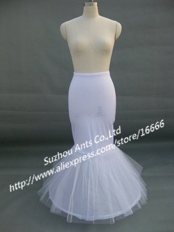 High Quality Wholesale Retail Instock Wedding Crinoline Tulle Bridal Underskirt Adjustable Underwear Mermaid Tulle Petticoat