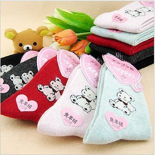 High Quality Winter warmth thicker socks Japanese the cute cartoon women socks socks a Bear