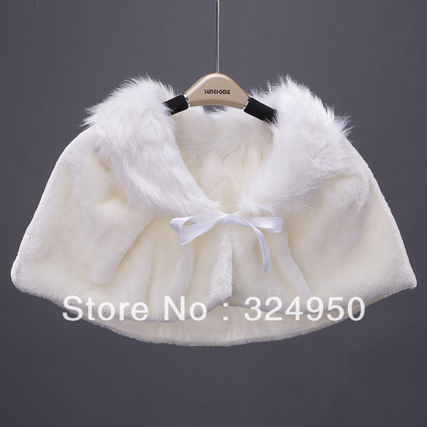 High Quality Winter White Fluffy Shawls Warm Bridal Wraps YZ122213