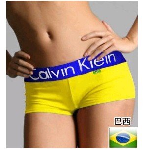 High quality women cotton underwear, World Cup Flag styles cotton broadside boxer underwear