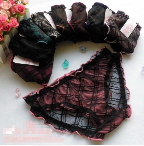 High Quality Women Love Lace Ladies' Underwear briefs pierce panties wholesale sexy lingerie 5pcs/lots