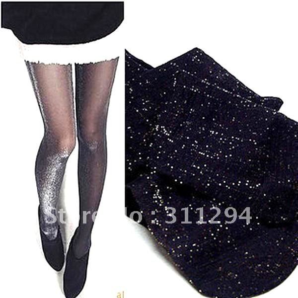 High stretchy flash silk stocking Tights  lady's sexy pantyhose 12pairs/lot Free Shipping