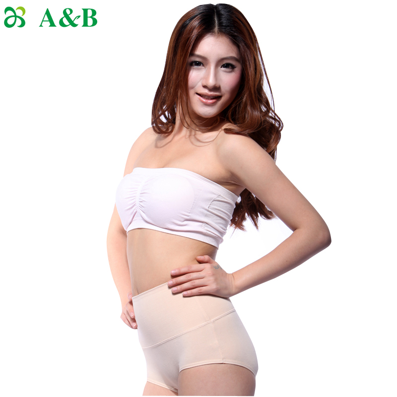 High waist body shaping pants female 100% cotton butt-lifting abdomen drawing antibiotic boxer panties 1880