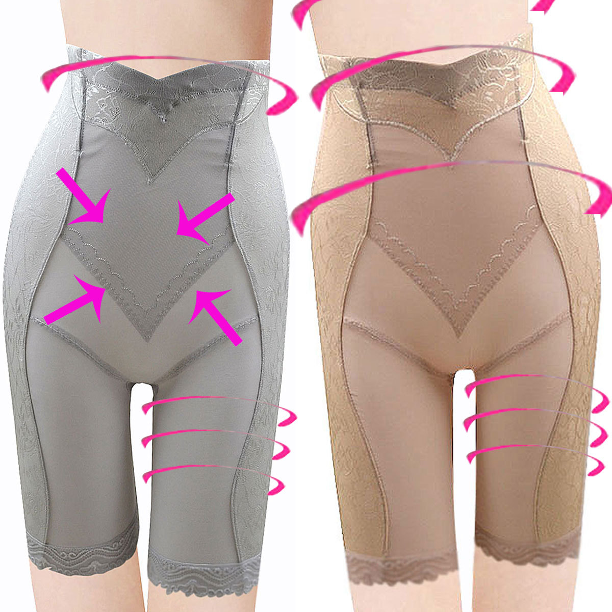High waist butt-lifting body shaping pants corset slimming corset pants fat burning abdomen drawing body shaping panties