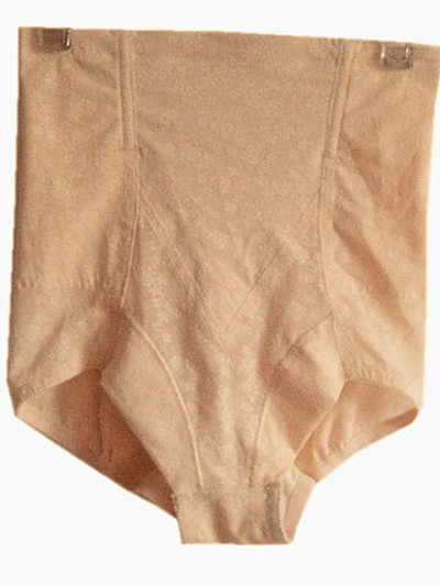 High waist lace jacquard postpartum abdomen thin waist trigonometric panties drawing shorts female roll-up hem