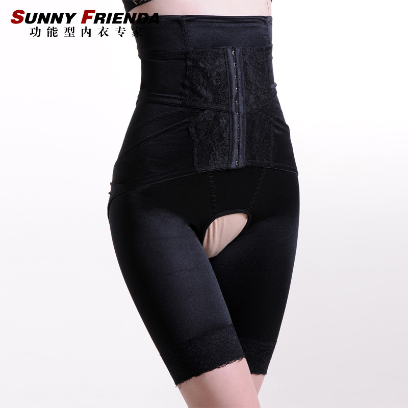 High waist postpartum abdomen pants drawing abdomen drawing stovepipe butt-lifting panties body shaping pants corset pants