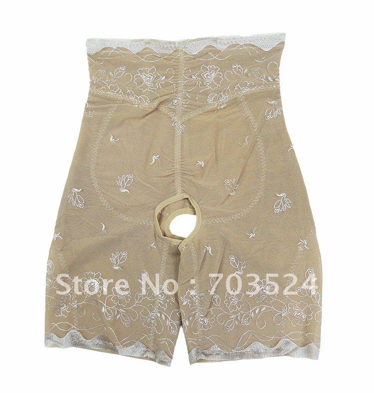 High waist slimming underpant split pants Tuck pants Silm pant Seamless shaping panty Women underwear tight abdomen