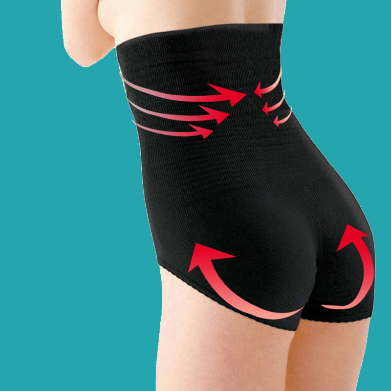High waist women's massage particles body shaping pants butt-lifting panties abdomen drawing waist support beauty care pants