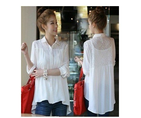 Hight quality 2012 summer loose cool new style lady lace Irregular shirt free shipping