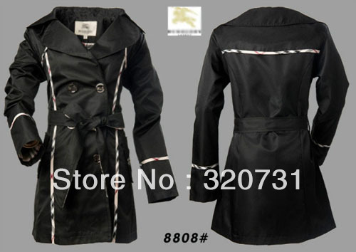 Hight Quality 2013 Women Fashion Branded Bur Long Style Betled Spring Trench Coat /Lady's Desigual Outerweart #8808 M-XXL
