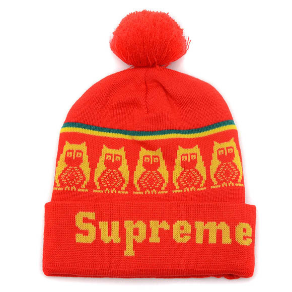 Hip-Hop Unisex Supreme COLOR Owl Beanies Winter Cotton knit cap wool Hats sun