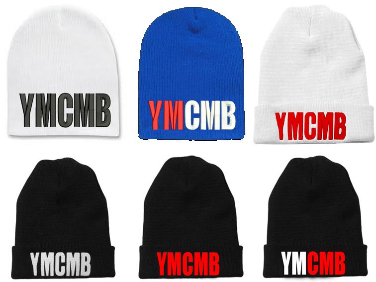 Hip-Hop YMCMB Wen's /Women's Basketball Team Beanies Autumn Winter knit Cotton wool Hats Snapback caps 6pcs/lot