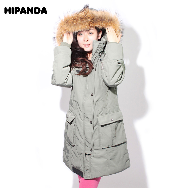 Hipanda winter Women Army Green long-sleeve cotton-padded jacket