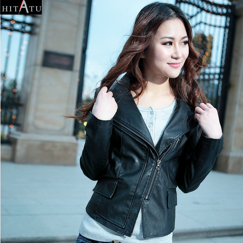 Hitatu 2012 autumn PU clothing female short design small leather clothing short design female outerwear leather clothing 003