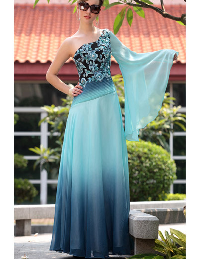 HL30640 Pure Hand Shoulder Nail Bead Costly Delicate Women Ankle-length Party Dress/ Show Host Dress