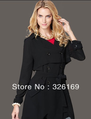 HM-082 Free Shopping Women Major suit wind heavy Chiffon Black Label