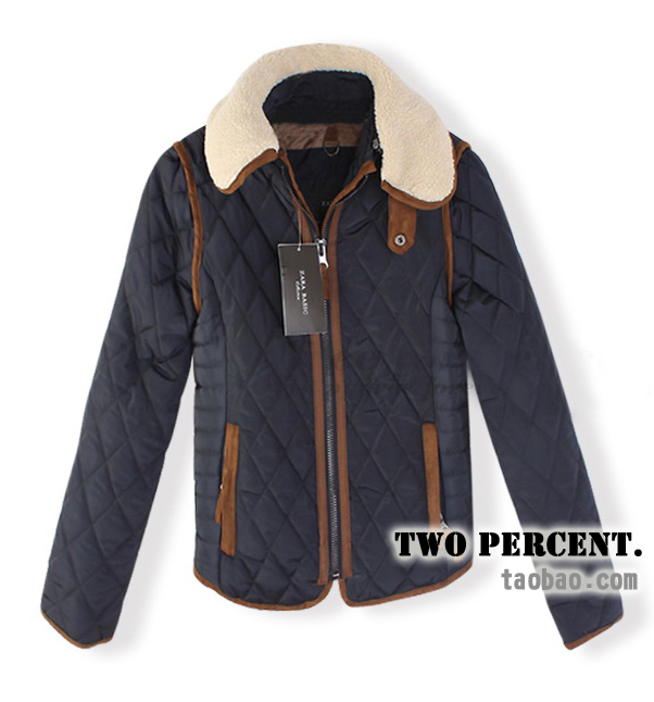 Holiday sale 2012 autumn and winter fashion dimond plaid berber fleece cotton-padded slim small wadded jacket women's outerwear