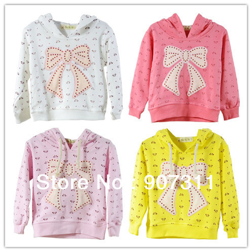 holiday sale 2013 free shipping 1-4years 4colors 4pcs/lot girls hoodies girl sweatshirts kids cardigans good quality