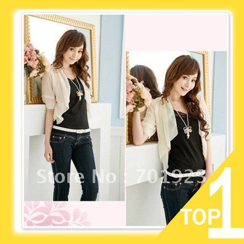Holiday Sale 2013 new hot summer Sweet Fashion Cozy women clothes elegant chiffon Cool mini sexy Shawl Coat Y3158