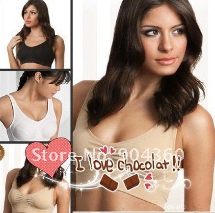 Holiday Sale !! 3 pcs/set  Genie Bra with removable pads Women's Two-double Vest BODY SHAPER Push Up BREAST