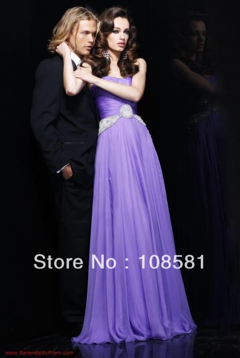 Holiday Sale A Line Strapless Chiffion Dress Red Carpet Dresses For Sale