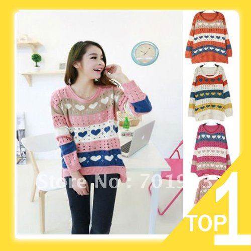 Holiday Sale CHIC CREW NECK DIPPED HEM LOOSE FIT SWEATER JUMPER Y2578