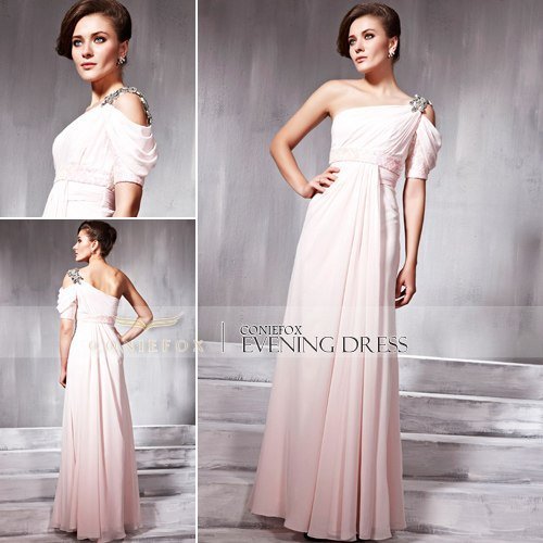 Holiday Sale Coniefox One-Shoulder Elegant Celebrity Dress 56691
