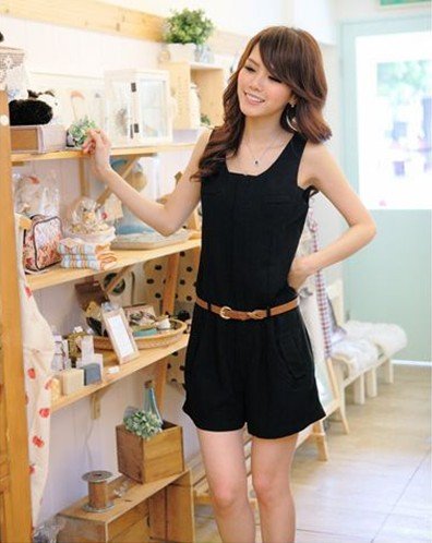 Holiday Sale Free Shipping 2012 Summer Women's  Jumpsuit with Belt   B7011